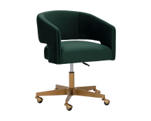 Sunpan 107851 - Claren Office Chair - Deep Green Sky